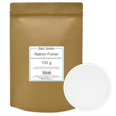 Abbildung von Natron Pulver 100g Lebensmittelqualität zum Backen Putzen Natriumhydrogencarbonat