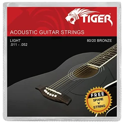 Abbildung von TIGER akustische Gitarre Saiten Super Light Stahl für