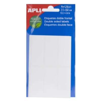 Abbildung von Apli 2551 Tasche Etiketten doppelt Front