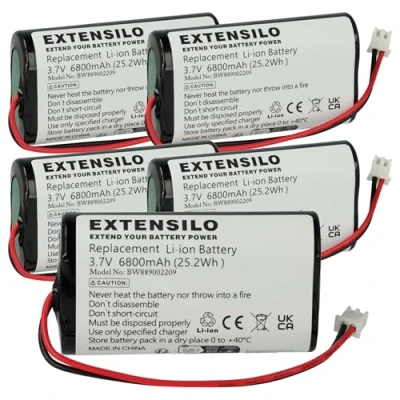 Abbildung von EXTENSILO 5X Akku Ersatz für Sigor 4508401 Tischlampe, Nachttischlampe (6800 mAh, 3,7 V, Li Ion)