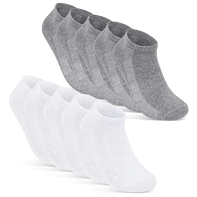 Abbildung von Sneaker Socken Herren 47 50 Baumwolle 10 Paar 49 Sportsocken Kurze Short Socks Men 16510 WP (Grau Weiß 50)