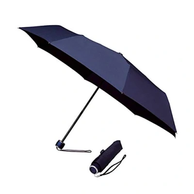 Abbildung von Impliva Taschenregenschirm miniMAX® kleiner leichter Schirm Handöffner, passt in jjede Tasche