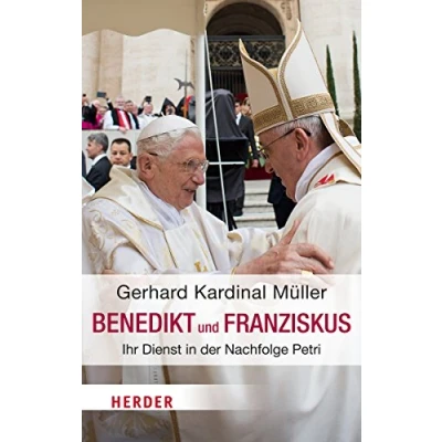 Abbildung von Benedikt und Franziskus: Ihr Dienst in der Nachfolge Petri. Zehn Jahre Papst