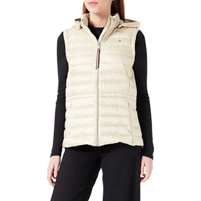 Abbildung von Tommy Hilfiger Feminine VEST Weste, Damen, Größe: Large, Light sandalwood