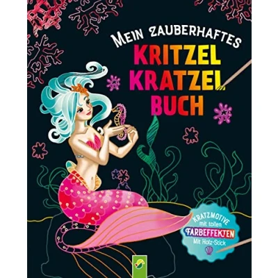 Abbildung von Mein zauberhaftes Kritzel Kratzel Buch: Kratzmotive Mit tollen Farbeffekten Bambus Stick. Für Kinder ab 5 Jahren