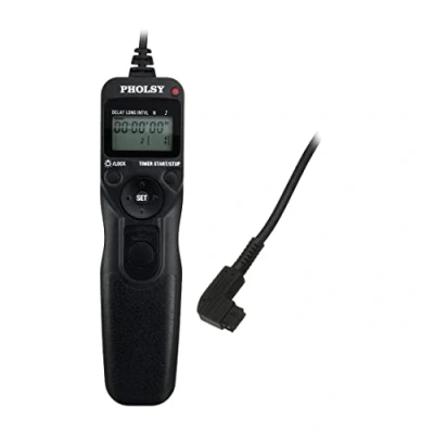 Abbildung von PHOLSY Kamera Fernauslöser S6 Timer Auslösekabel mit Intervalometer für Sony a77M2, a99M2, a99, a77, a67, a65, a57, a55, a37, a900, a850, a700, a580, a560, a550, a500, a450, a300