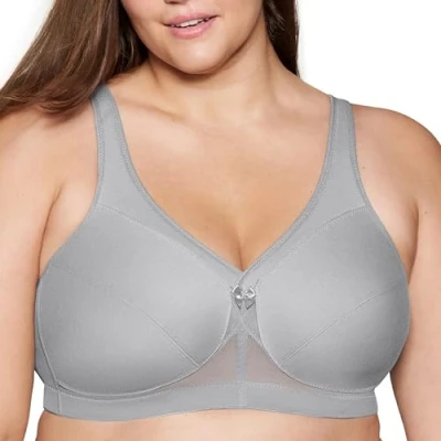 Abbildung von Glamorise Women&#039;s 1005 Full Coverage Bra, Opaque, Grau, 85H