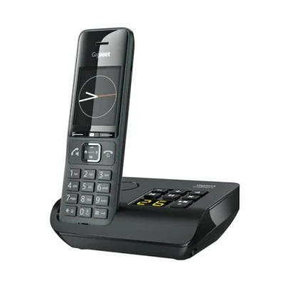 Abbildung von Gigaset Comfort 520A Schnurloses DECT Telefon mit Anrufbeantworter Elegantes Design Freisprechfunktion Komfort Anrufschutz Adressbuch 200 Kontakten,titan schwarz [Deutsche Version]
