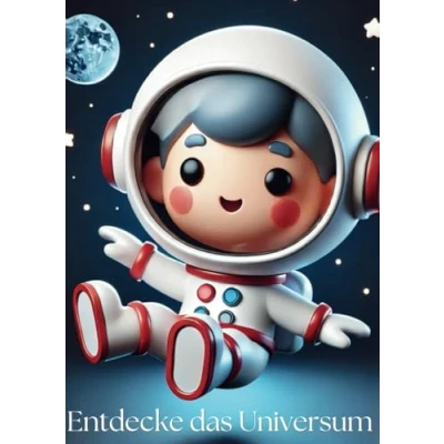 Abbildung von Entdecke das Universum Mein Großes Weltraum Malbuch: spannende Ausmalbilder Mit Astronauten, Raketen &amp; Planeten Rätseln, Quiz Entdecker Zertifikat!