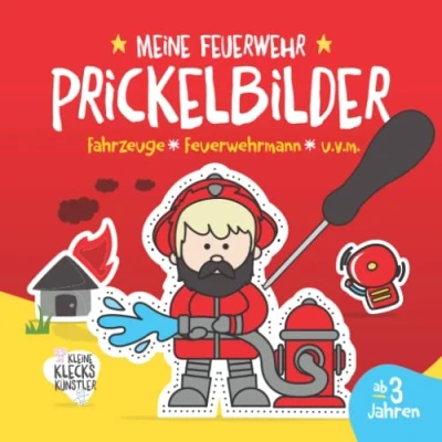 Abbildung von Meine Feuerwehr Prickelbilder ab 3 Jahren Fahrzeuge, Feuerwehrmann, u.v.m.: Ein erstes Bastelbuch für Kleinkinder zum Ausmalen, Prickeln und ... Prickelset. (Meine Jahren)