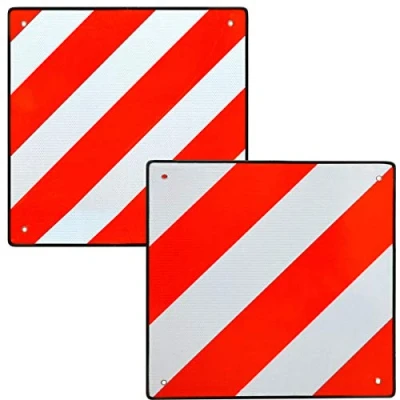 Abbildung von EYEPOWER Warntafel Italien Spanien B Ware 50x50 Reflektor Warnschild Rot Weiß
