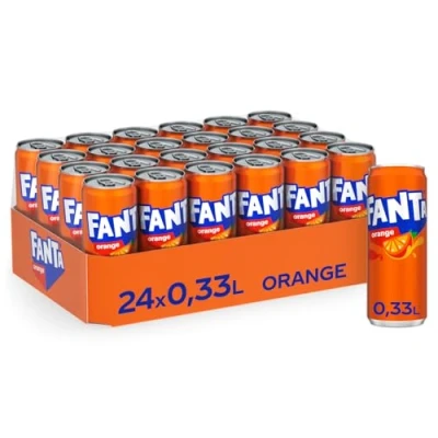 Abbildung von Fanta Orange , Super frische Limonade mit Orangengeschmack und Spaß Garantie in coolen Dosen 24 x 330 ml Dose