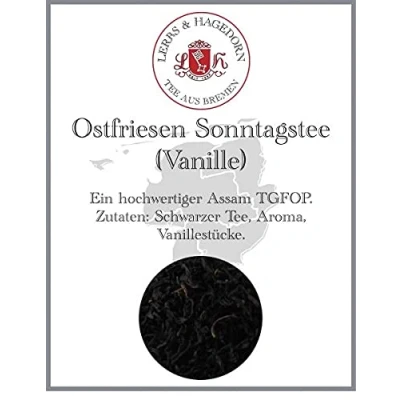 Abbildung von Lerbs &amp; Hagedorn, Ostfriesen Sonntagstee Vanille 1.5kg (ca. 122 Liter) Schwarzer Tee mit Vanillestücken