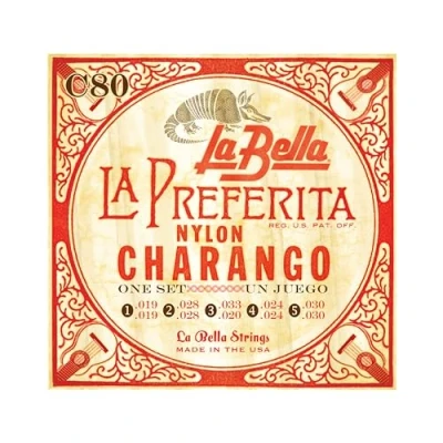 Abbildung von La Bella C80 Charango Saiten, Nylon, 10 Saiten in 5 Unisono Stärken