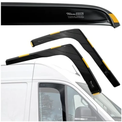 Abbildung von HEKO Kompatibel mit Volkswagen VW Crafter 2007 2017 Seitenscheiben Windabweiser; Vorne; 2 Stk.; Regenabweiser, Windabweiser, Getönt, Stromlinienförmig; Einfache Montage; Schutz vor Wind und Regen