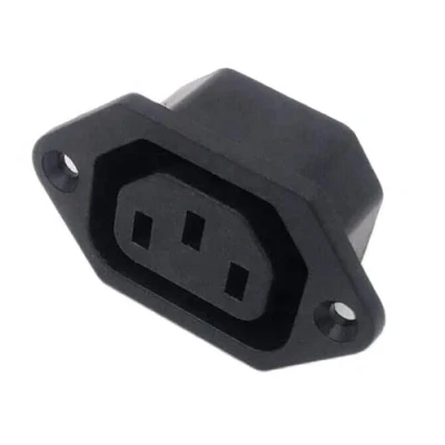 Abbildung von Kaltgeräte Steckverbinder mit C14 Stecker, Belastbar bis 10A/250V, Schwarz