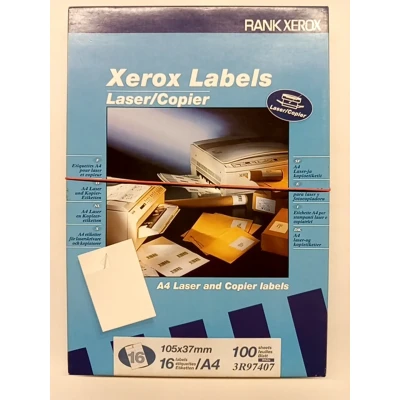 Abbildung von XEROX Etikettenpaket A4 105x37mm 1600 Stück weiß 3R97407