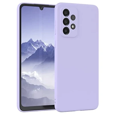 Abbildung von EAZY Case Silikonhülle für Samsung Galaxy A33 5G Hülle Silikon Lila weich stoßfeste Handyhülle Schutzhülle mit Kameraschutz Dünn Premium Schutz Cover TPU Bumper Lavendel Violett
