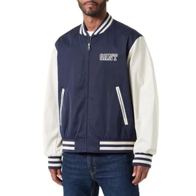 Abbildung von GANT Light Varsity Jacket Bomberjacke, Herren, Größe: Medium, Evening blue