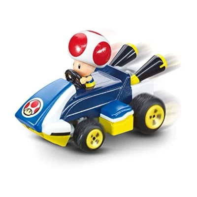 Abbildung von Carrera Mini RC Mario Kart mit Toad I Ferngesteuertes Auto ab 6 Jahren für drinnen &amp; draußen Fernbedienung zum Mitnehmen Spielzeug Kinder Erwachsene