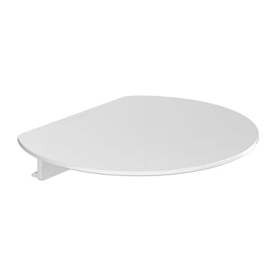 Abbildung von Hansgrohe WallStoris, Ablage 200x169mm, mit Schiene, mattweiß, Küstenstoff