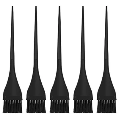 Abbildung von LURROSE 5 pcs Färbepinsel Silikon Haarfärbung Pinsel Färbezubehör für Friseur Salon (schwarz)