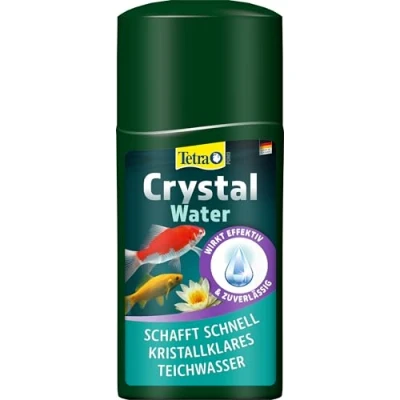 Abbildung von Tetra Pond CrystalWater Wasserklärer gegen Trübungen für kristallklares Wasser im Gartenteich, 250 ml Flasche