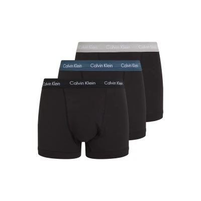 Abbildung von Calvin Klein Underwear Stretch Trunk 3 PACK Panties, Herren, Größe: Large, Black/hemisphere/ash