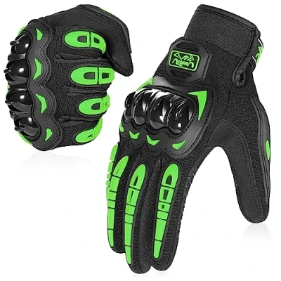 Abbildung von COFIT Motorrad Handschuhe, Touchscreen Motorradhandschuhe für Motorradrennen, Mountainbike, Motorcross, Klettern, Wandern und andere Outdoor Sportarten Aktivitäten Grün XL