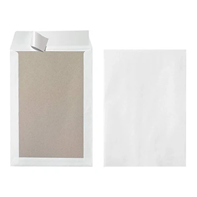 Abbildung von Herlitz 10901049 Versandtasche B4 mit Papprückwand, Haftklebung, weiß (50 Stück)