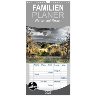 Abbildung von Familienplaner 2025 Warten auf Regen mit 5 Spalten (Wandkalender, 21 cm x 45 cm), CALVENDO