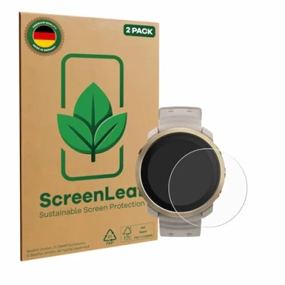 Abbildung von ScreenLeaf (2 Stück Schutzfolie für Polar Vantage M3 [nachhaltiger Displayschutz, Folie, transparent, kratzfest]