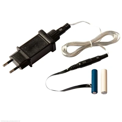 Abbildung von Hellum Batterie Adapter AAA 2X, 3V Netzteil Ersatz für 2 Stück Batterien, Dummy auf 230V mit 1,8m Kabel, Eliminator Batteriebetriebene Dekoration 578362