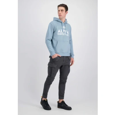 Abbildung von Alpha Industries Print Kapuzenpullover, Herren, Größe: Medium, Greyblue