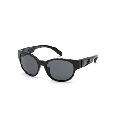 Abbildung von Adidas Unisex Erwachsene SP0009 Sonnenbrille, Shiny Black/Smoke Polarized, 55