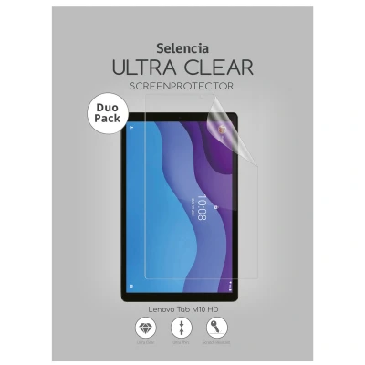Abbildung von 2er Pack Lenovo Tab M10 HD (2nd gen) Schutzfolien Selencia Duo Ultra Clear Screenprotector tablet