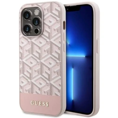 Abbildung von Guess GUHMP14LHGCFSEP Hülle für iPhone 14 Pro 6,1&quot; Rosa Hard case GCube Stripes