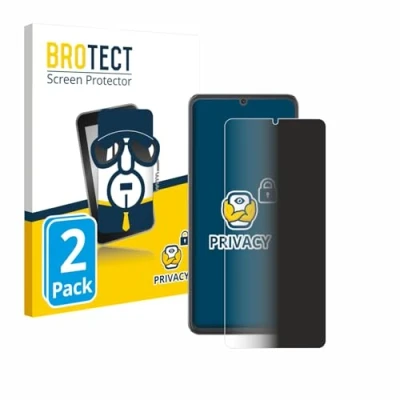 Abbildung von BROTECT (2 Stück Anti Spy Blickschutzfolie für Cubot A20 Privacy Screen Protector [Displayschutz Folie, Sichtschutz, Blaulichtfilter]