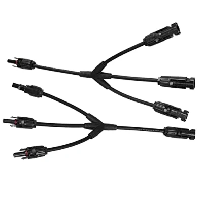 Abbildung von Intckwan Solarpanel Y Stecker(1 zu 3), Ip67, F/M/M/M und M/F/F/F, Kabel Anschlüsse Verteiler, Kompatibel mit 2,5mm2 6mm2 Photovoltaik Steckverbinder, Schwarz