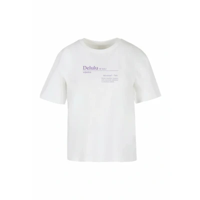 Abbildung von Mister Tee Delulu Definition Tshirt print, Damen, Größe: 5XL, White