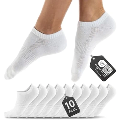 Abbildung von HELDENWERK Sneaker Socken Damen &amp; Herren 10 Paar I Kurze Sneakersocken OEKOTEX zertifiziert mit atmungsaktiver Baumwolle Kurzsocken Set Unisex Sportsocken (10x weiß)