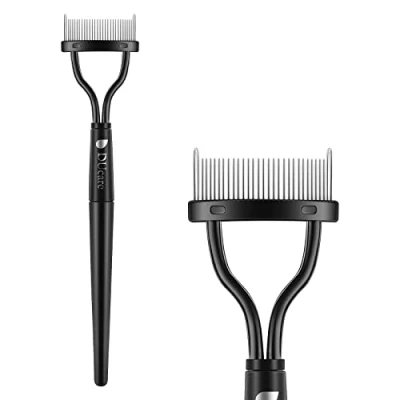 Abbildung von DUcare Duo Wimpernkamm, zusammenklappbar, für Make up, Mascara, Applikator, Augenbrauenpflege, 1 Stück, Zusammenklappbar