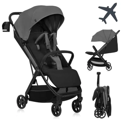 Abbildung von Lionelo Julie Air Buggy bis zu 22 kg von 6 m 4 Jahre Für Flugzeug Schwenkräder 360 Federung Einhand Faltmechanismus Rückenlehnenverstellung Verdeck LSF50+, Leichtgewicht