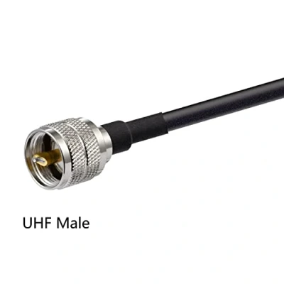 Abbildung von Vecys PL 259 Kabel UHF Stecker auf Verlustarmes Koaxialkabel Überbrückungskabel RG58 16.4FT/5M für Walkie Talkie CB Radio SWR Meter Antennenanalysator