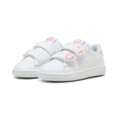 Abbildung von Puma Smash 3.0 Badges Unisex Sneaker low für Kinder, Größe: 23, White/magic rose/lilac frost Kunststoff