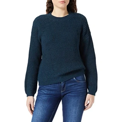Abbildung von QS by s.Oliver MIT Ajourmuster Strickpullover, Damen, Größe: Large, Petrol