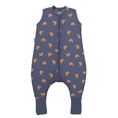 Abbildung von molis&amp;co Baby Schlafsack mit Füßen und Socke Ideal für den Winter Babyschlafsack Beinen 2,5 tog 100% Baumwolle (Oeko TEX 100), Premium Qualität Croissants (80 cm)