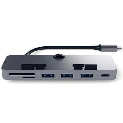 Abbildung von Satechi USB C Hub Aluminium Clamp Pro grau ST TCIMHM