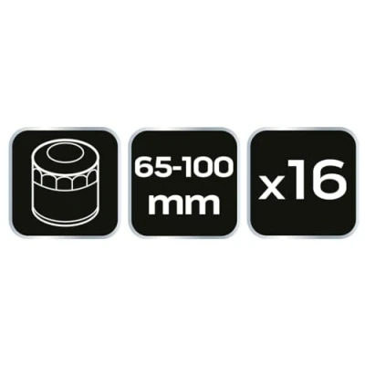 Abbildung von NEO TOOLS 11 243 Ölfilterschlüssel 10 (3/8&quot;), 12,5 (1/2&quot;)