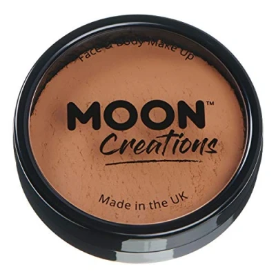 Abbildung von Moon Creations Pro Gesichts und Körper Make up, professionelle Farbfarben Kuchentöpfe für Gesichtsfarbe, Kostüme, Feste, Halloween Kinder, Erwachsene (Hellbraun, 36 g)